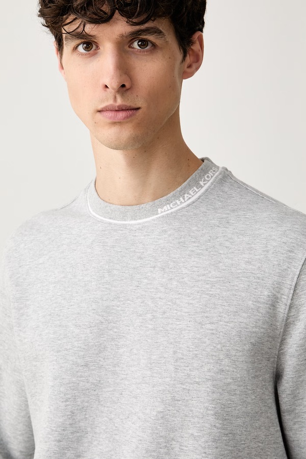 Кофта чоловіча бавовняна Michael Kors колір сірий фото 4
