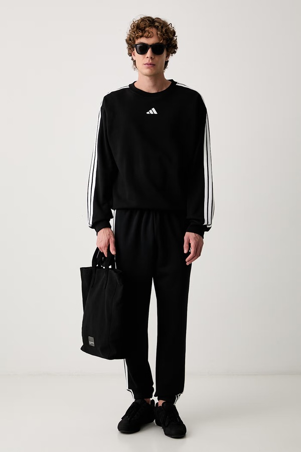Кофта чоловіча з бавовною adidas Essentials колір чорний
