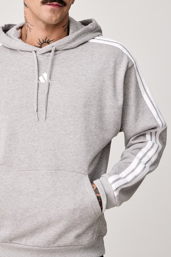 Кофта з капюшоном чоловіча бавовняна adidas Essentials колір сірий фото 4