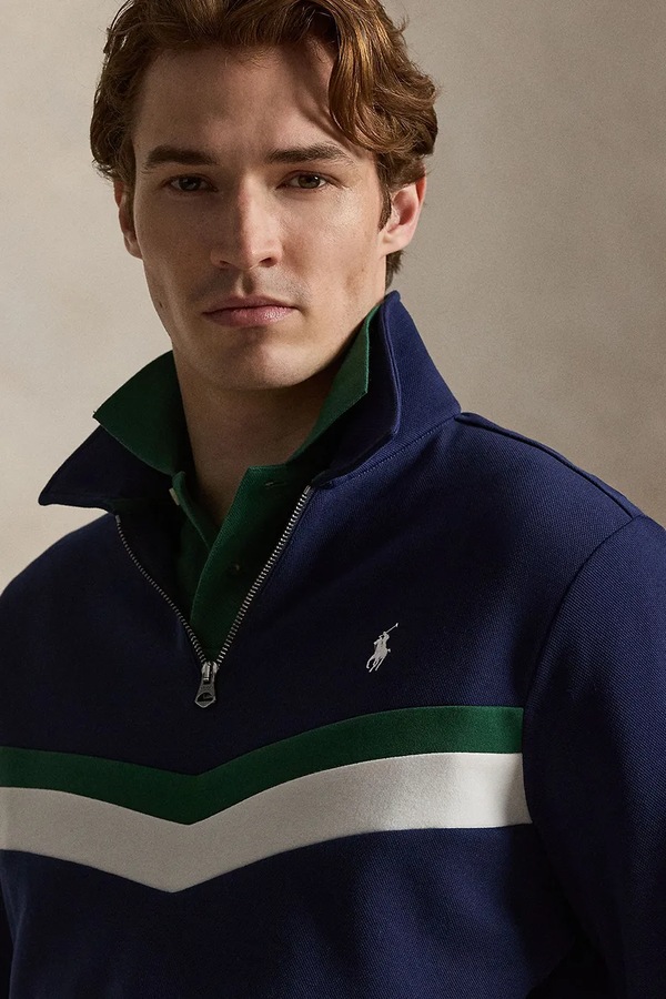 Кофта чоловіча з бавовною Polo Ralph Lauren колір темно-синій фото 4