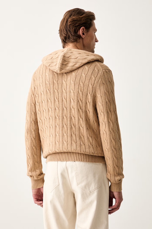 Кардиган мужской хлопковый Polo Ralph Lauren цвет коричневый фото 2