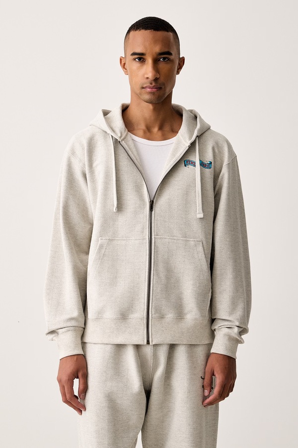 Кофта з капюшоном чоловіча бавовняна Kenzo колір сірий фото 2