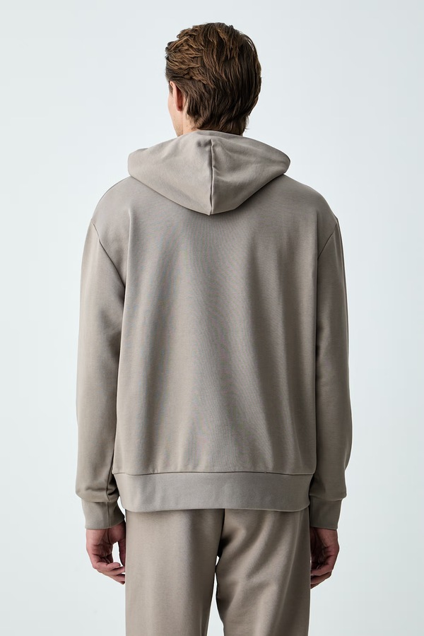 Кофта з капюшоном чоловіча з бавовною BOSS Green SW_Hoodie колір зелений фото 2