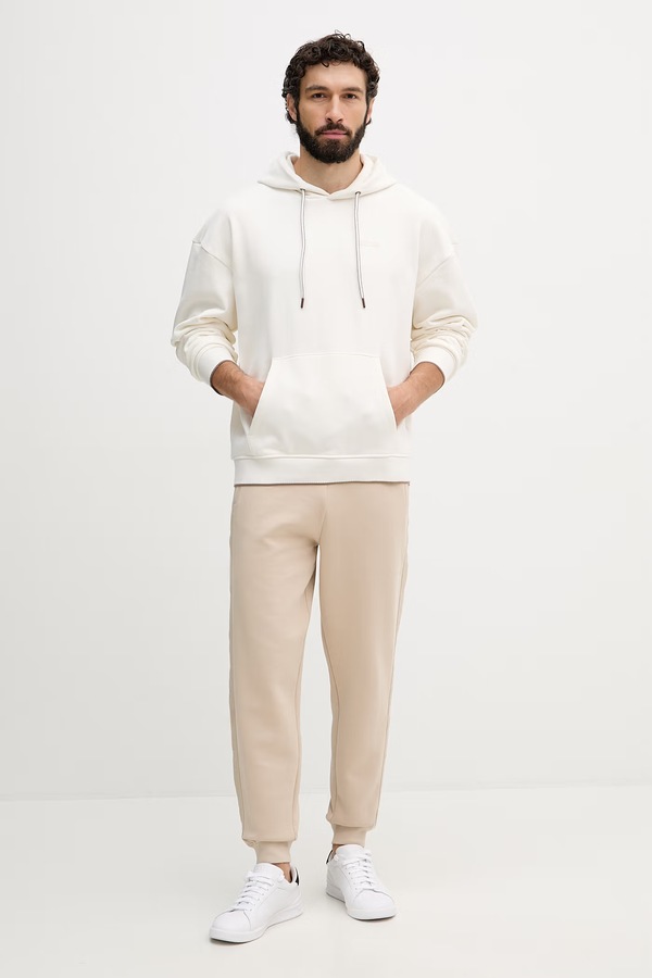 Кофта с капюшоном мужская хлопковая Guess FRANC цвет белый