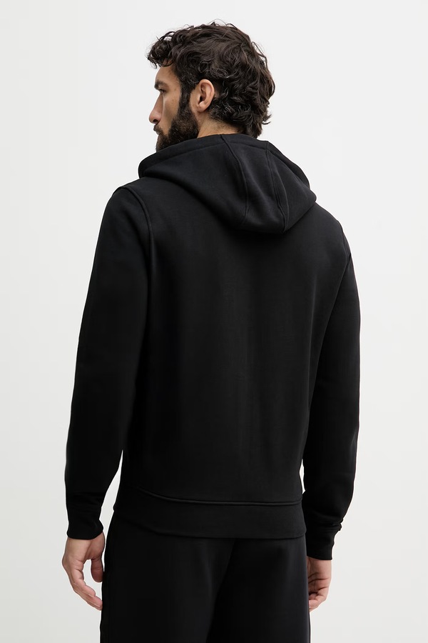Кофта, которая расстегивается, с капюшоном мужская с хлопком Guess цвет черный фото 2