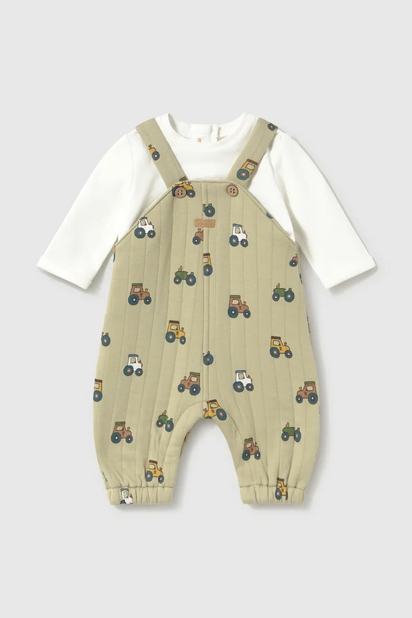 Чоловічок для немовлят з бавовною Mayoral Newborn колір зелений