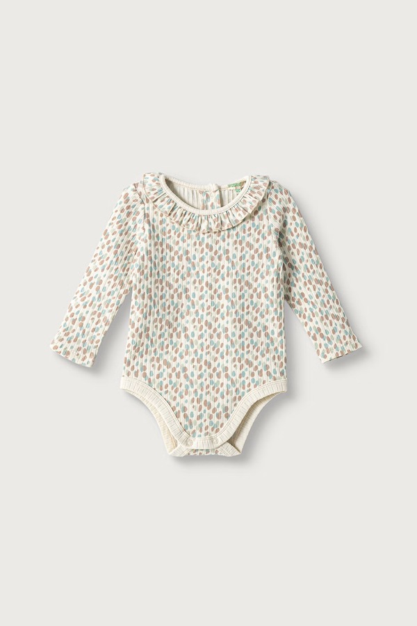 Боді для немовлят з бавовною United Colors of Benetton колір бежевий