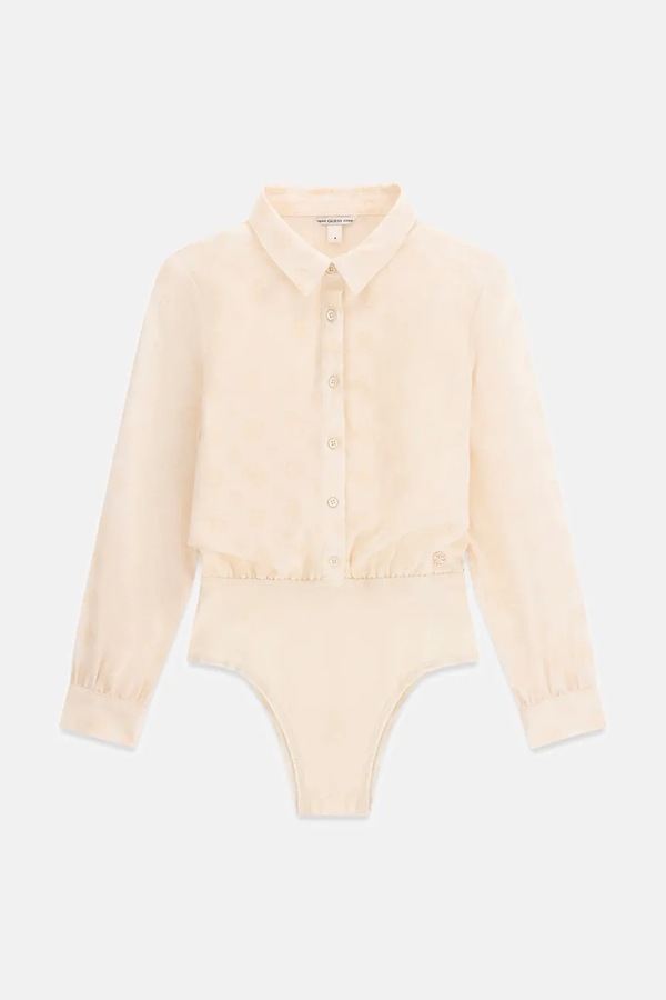 Боді дитяче Guess колір бежевий