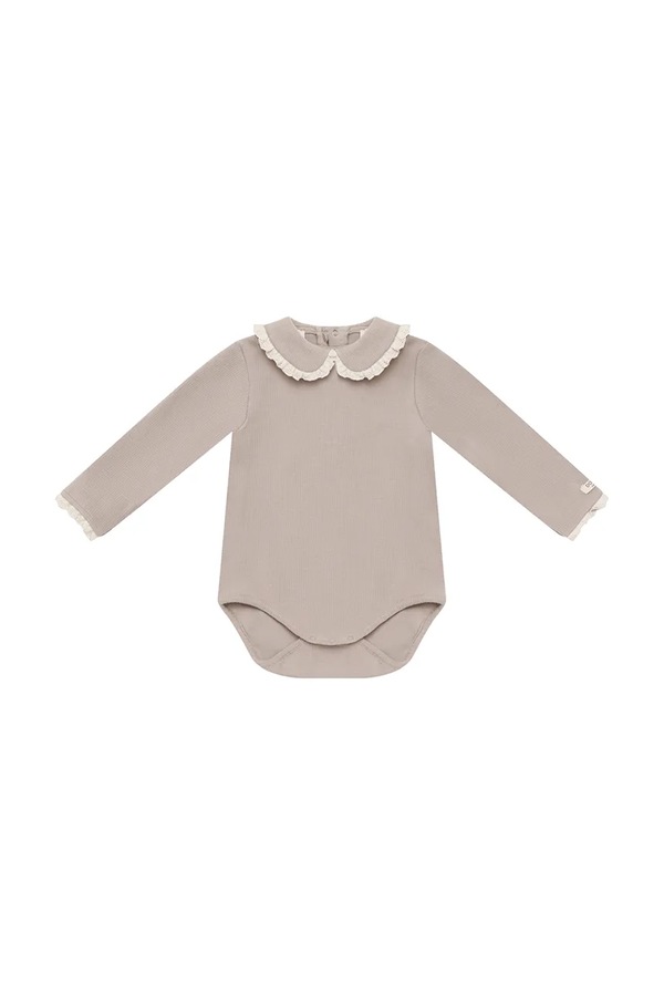 Боді для немовлят бавовняне з еластаном Donsje Diete Bodysuit колір коричневий