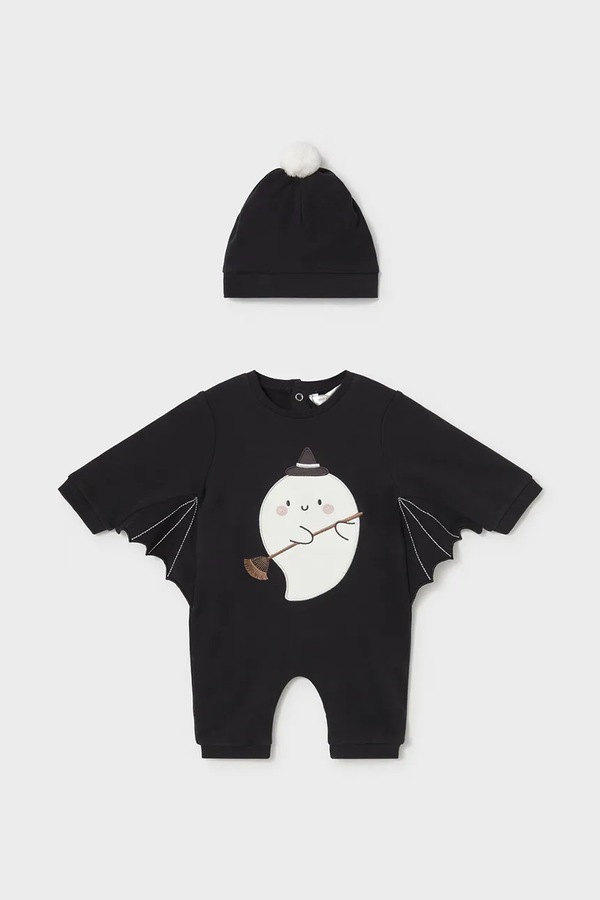 Чоловічок для немовлят з бавовною Mayoral Newborn колір чорний