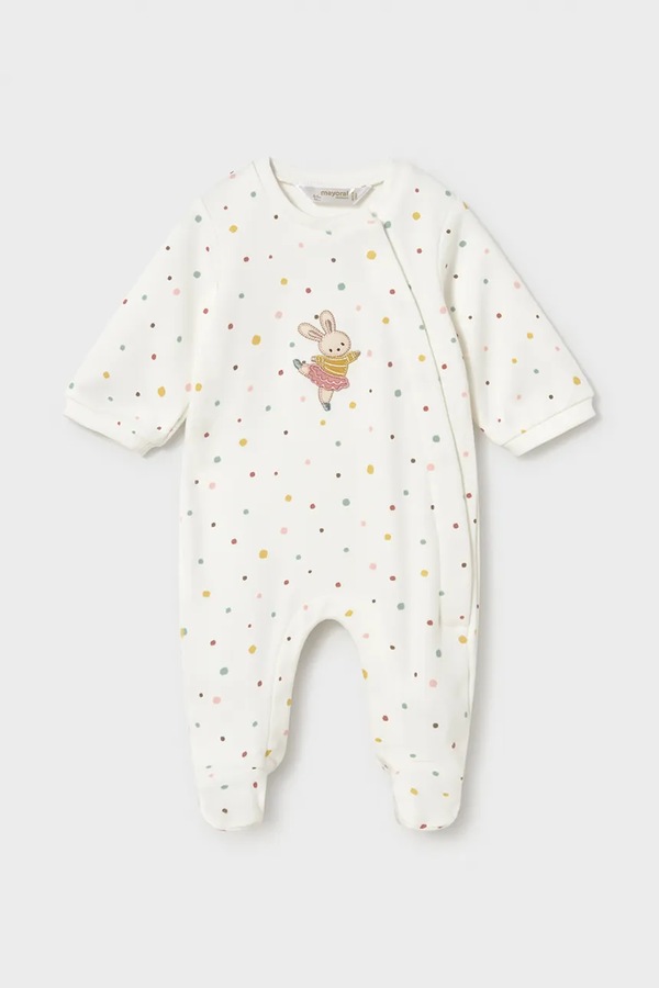 Повзунки для немовлят бавовняні 2 шт. Mayoral Newborn колір білий фото 2
