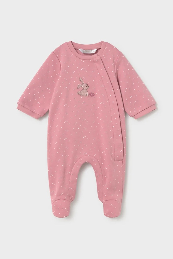 Повзунки для немовлят бавовняні 2 шт. Mayoral Newborn колір рожевий