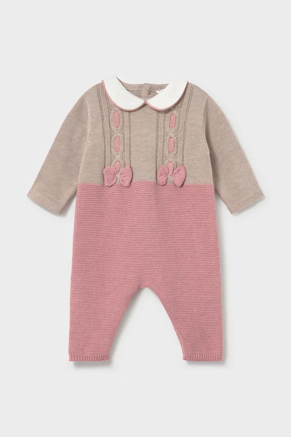 Чоловічок для немовлят з бавовною Mayoral Newborn колір рожевий