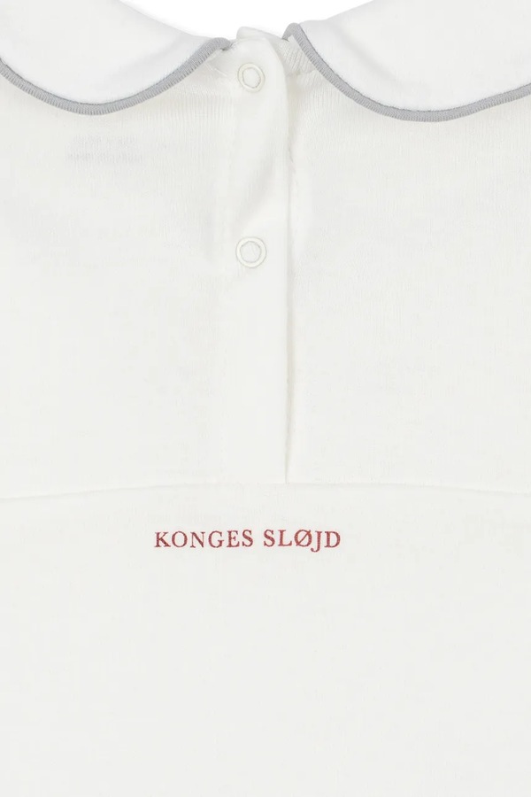 Повзунки дитячі бавовняні Konges Sløjd MY FIRST CHRISTMAS ONESIE GOTS колір бежевий фото 3