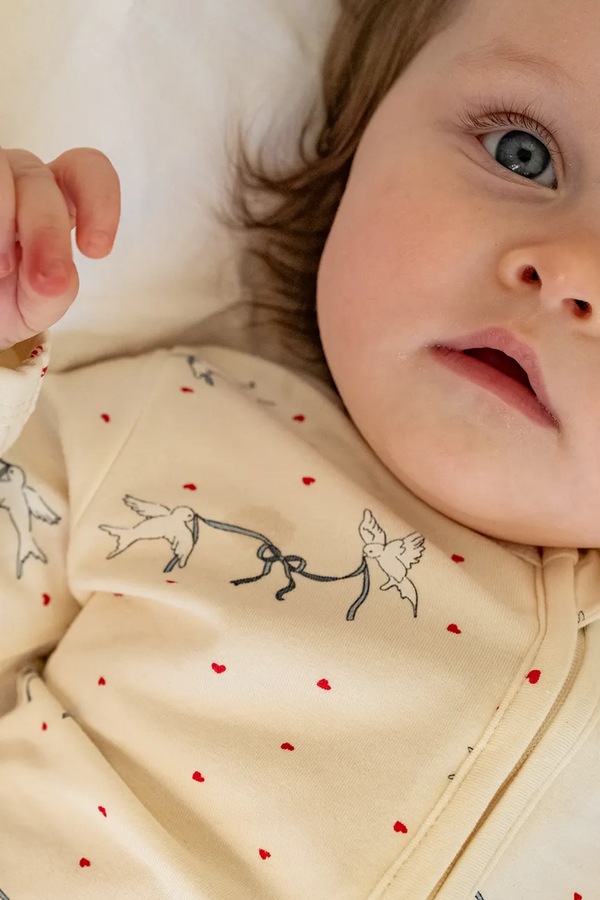 Чоловічок для немовлят з бавовною That's mine Elliotte onesie колір бежевий фото 3