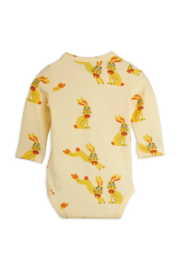 Боді дитяче з ліоцелю Mini Rodini Rabbits колір жовтий фото 2
