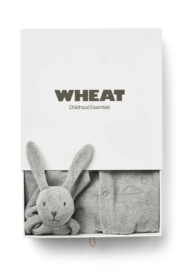Чоловічок для немовлят бавовняний Wheat колір сірий фото 3