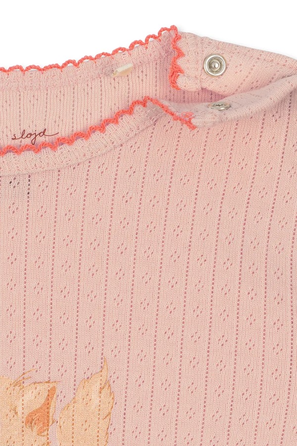 Комбінезон дитячий бавовняний Konges Sløjd MINNIE ONESIE GOTS колір рожевий фото 3