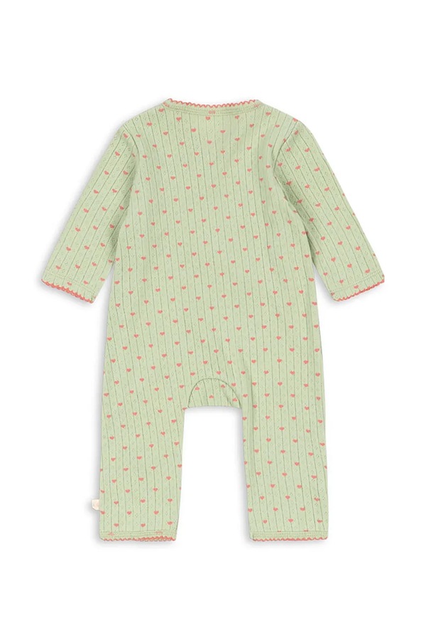 Чоловічок для немовлят бавовняний Konges Sløjd MINNIE NEWBORN ONESIE GOTS колір зелений