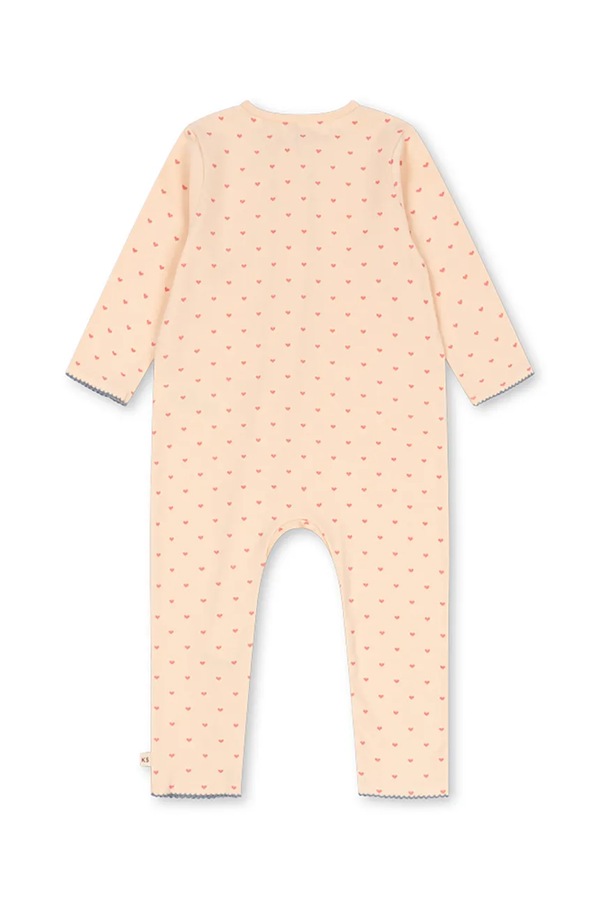 Человечек детский хлопковый с эластаном Konges Sløjd BASIC ZIP ONESIE GOTS цвет розовый фото 2