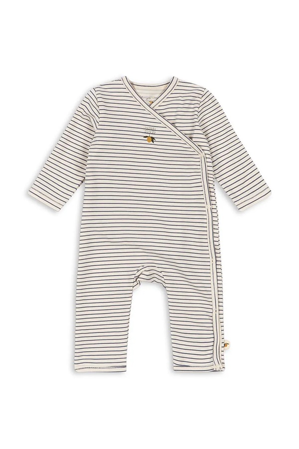 Чоловічок дитячий бавовняний з еластаном Konges Sløjd BASIC NEWBORN ONESIE GOTS колір білий