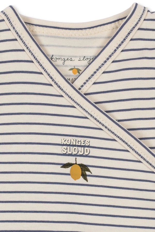 Чоловічок дитячий бавовняний з еластаном Konges Sløjd BASIC NEWBORN ONESIE GOTS колір білий фото 2