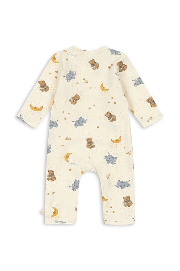 Чоловічок дитячий бавовняний з еластаном Konges Sløjd BASIC NEWBORN ONESIE GOTS колір бежевий