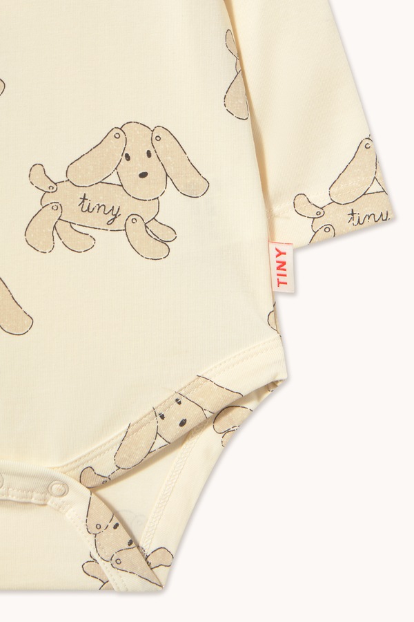 Боді для немовлят бавовняне з еластаном Tinycottons DOGS BODY колір бежевий фото 3