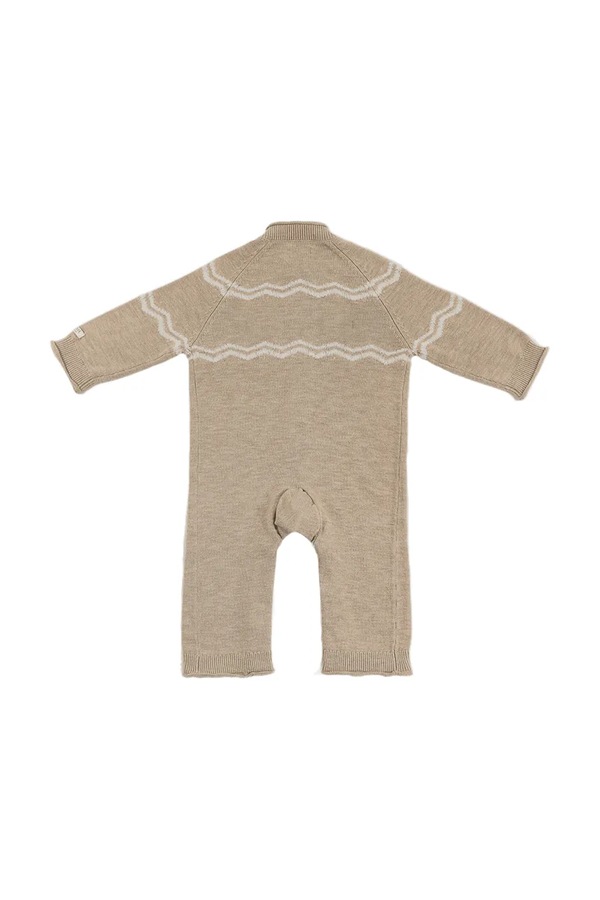 Человечек для младенцев из мериносовой шерсти Donsje Guillaume Merino Wool Jumpsuit Bears цвет бежевый фото 2