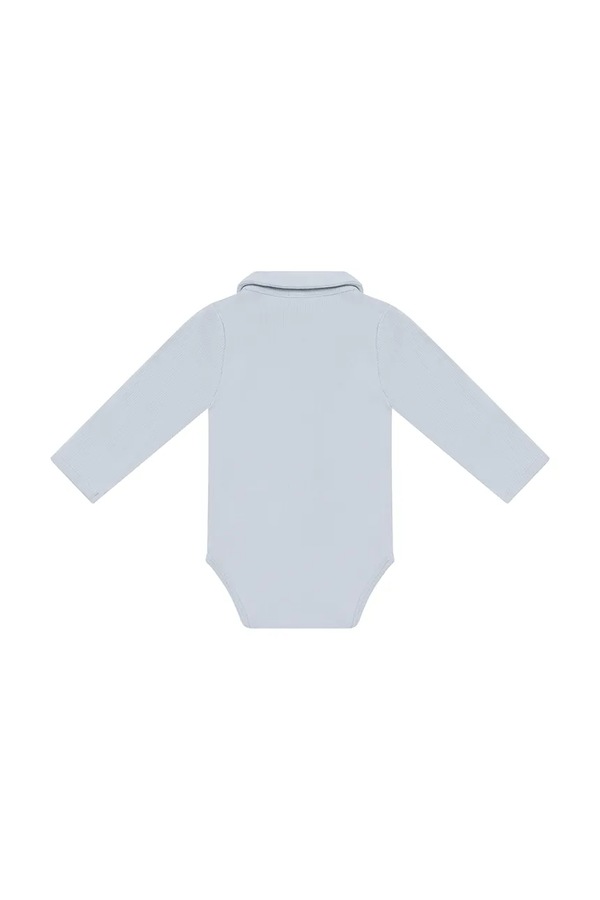 Боди для младенцев хлопковое с эластаном Donsje Finnian Bodysuit Polar Bears цвет голубой фото 2