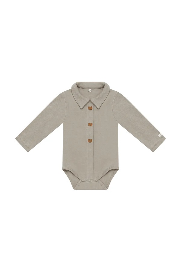 Боди для младенцев хлопковое с эластаном Donsje Finnian Bodysuit Bears цвет зеленый