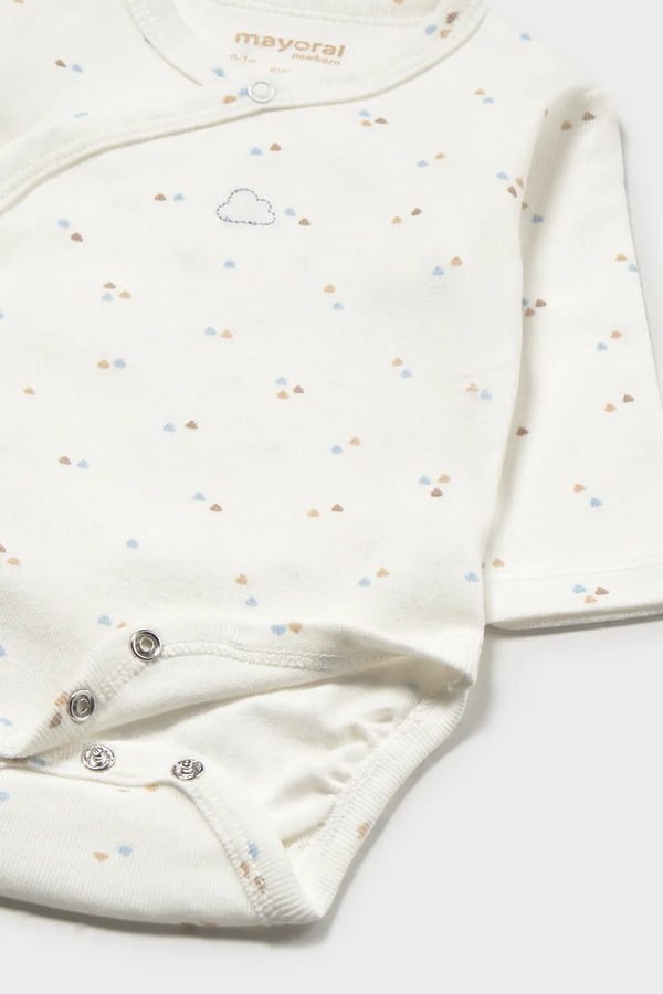 Боді для немовлят бавовняне Mayoral Newborn колір бежевий фото 2