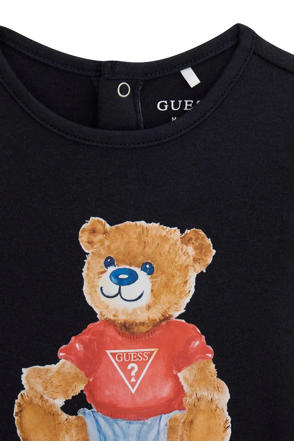 Человечек для младенцев хлопковый Guess цвет темно-синий фото 2