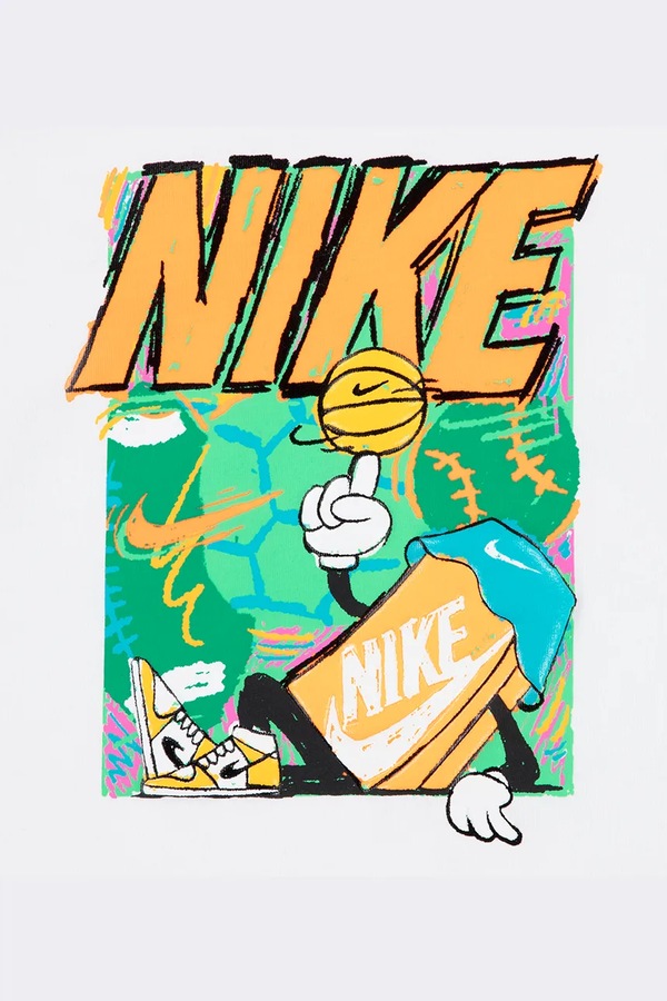 Лонгслив детский с хлопком Nike цвет белый фото 2