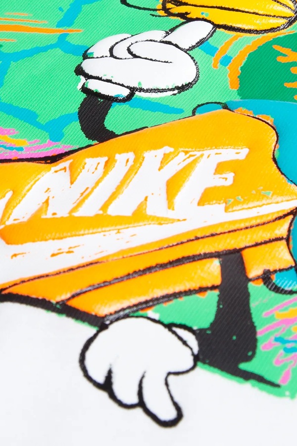 Лонгслів дитячий з бавовною Nike колір білий фото 4