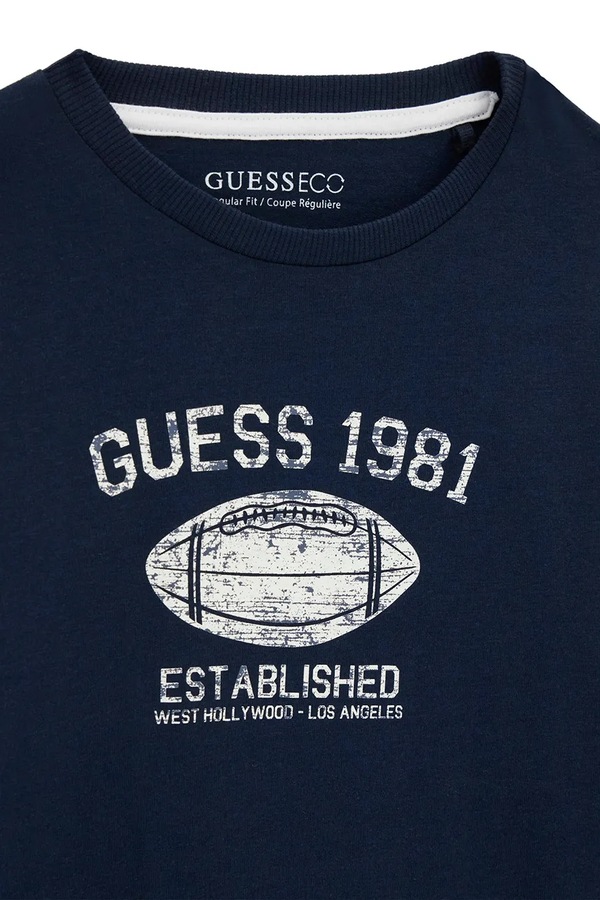 Лонгслив детский хлопковый Guess цвет темно-синий фото 2