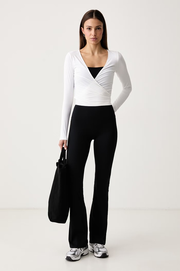 Лонгслів жіночий Le Privé SOFTSKIN BALLET TOP колір білий