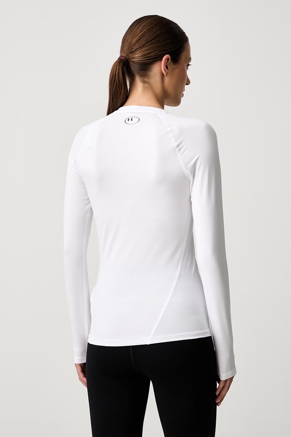 Лонгслів для тренувань жіночий Under Armour HG Authentics Comp колір білий фото 3