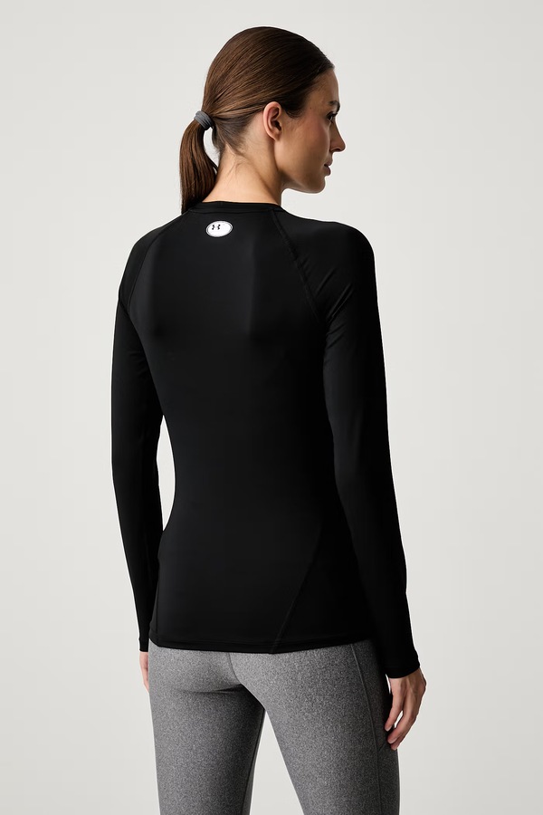 Лонгслів для тренувань жіночий Under Armour HG Authentics Comp колір чорний фото 3
