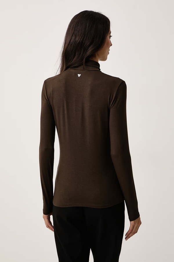 Лонгслів жіночий з віскозою Weekend Max Mara WKDMULTIF колір коричневий фото 2