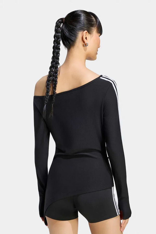 Лонгслив женский с вискозой adidas Originals Asymetric Top цвет черный