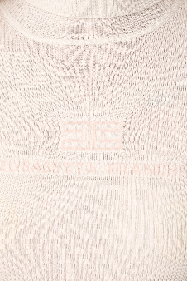 Светр жіночий вовняний Elisabetta Franchi колір бежевий фото 4