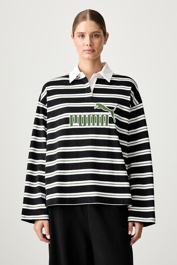 Лонгслів жіночий бавовняний Puma Essentials Elevated колір чорний