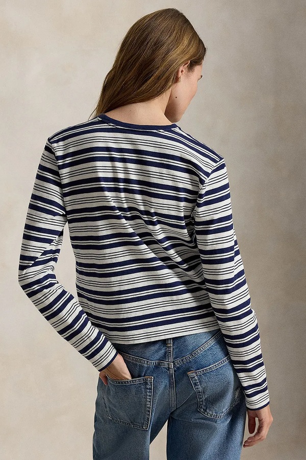 Лонгслів жіночий бавовняний Polo Ralph Lauren колір темно-синій