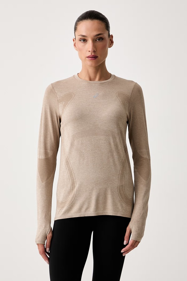 Лонгслів для тренувань жіночий Asics ROAD SEAMLESS LS TOP колір коричневий