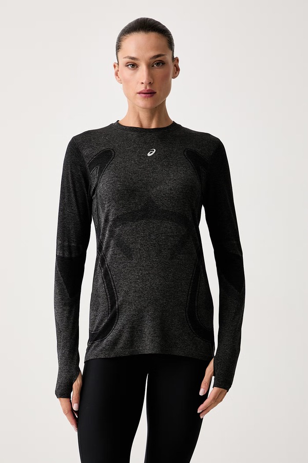 Лонгслів для тренувань Asics ROAD SEAMLESS LS TOP колір сірий