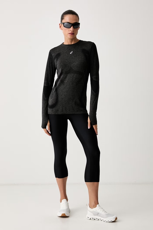 Лонгслив для тренировок Asics ROAD SEAMLESS LS TOP цвет серый