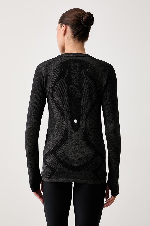 Лонгслив для тренировок Asics ROAD SEAMLESS LS TOP цвет серый фото 2