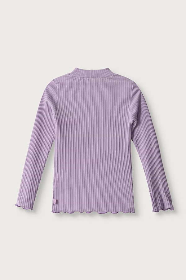 Лонгслив детский хлопковый с эластаном United Colors of Benetton цвет фиолетовый