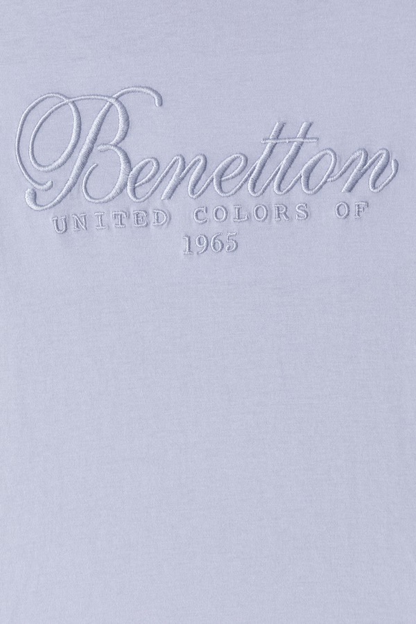 Лонгслів дитячий бавовняний United Colors of Benetton колір фіолетовий фото 2